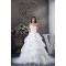 A-Line Strapless Satin Lace Organza Sleeveless Wedding Dresses 2030453