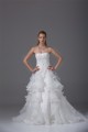 A-Line Strapless Satin Organza Sleeveless Most Beautiful Wedding Dresses 2030454 A-Line Strapless Satin Organza Sleeveless Most Beautiful Wedding Dresses 2030454