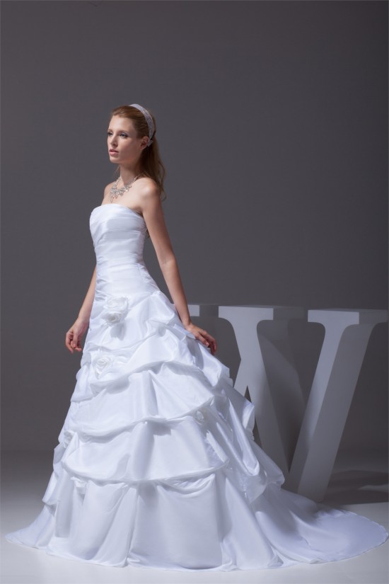 Strapless Satin Taffeta A-Line Sleeveless Best Wedding Dresses 2030455 Strapless Satin Taffeta A-Line Sleeveless Best Wedding Dresses 2030455