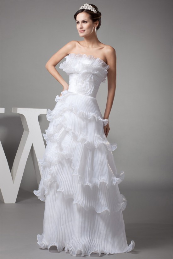 Strapless Sheath/Column Satin Organza Sleeveless New Arrival Wedding Dresses 2030456 Strapless Sheath/Column Satin Organza Sleeveless New Arrival Wedding Dresses 2030456