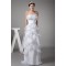 Strapless Sheath/Column Satin Organza Sleeveless New Arrival Wedding Dresses 2030456