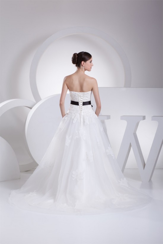 A-Line Strapless Satin Silk like Satin Lace Wedding Dresses 2030457 A-Line Strapless Satin Silk like Satin Lace Wedding Dresses 2030457