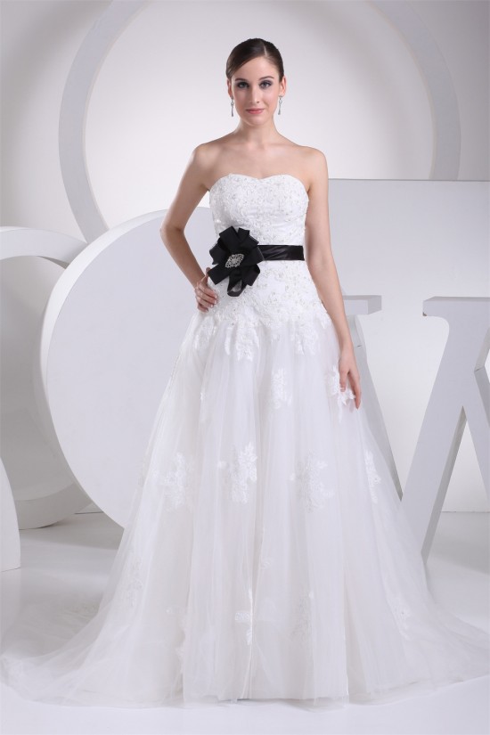 A-Line Strapless Satin Silk like Satin Lace Wedding Dresses 2030457 A-Line Strapless Satin Silk like Satin Lace Wedding Dresses 2030457