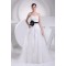 A-Line Strapless Satin Silk like Satin Lace Wedding Dresses 2030457