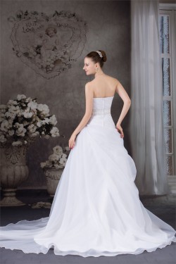 A-Line Strapless Sleeveless Beautiful Wedding Dresses 2030458