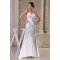 Strapless Sleeveless Silk like Satin Netting Reception Wedding Dresses 2030461