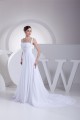A-Line Straps Chiffon Satin Sleeveless Wedding Dresses 2030462