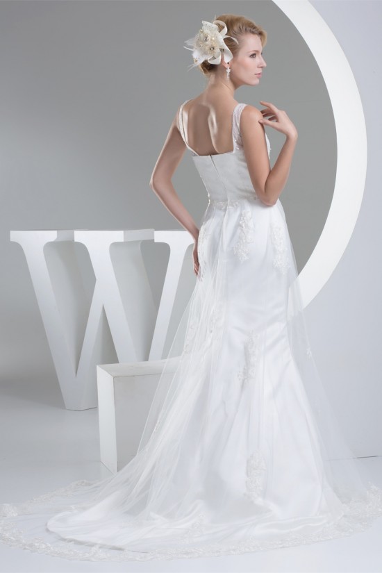Straps Sleeveless Satin Lace Fine Netting Wedding Dresses 2030465 Straps Sleeveless Satin Lace Fine Netting Wedding Dresses 2030465