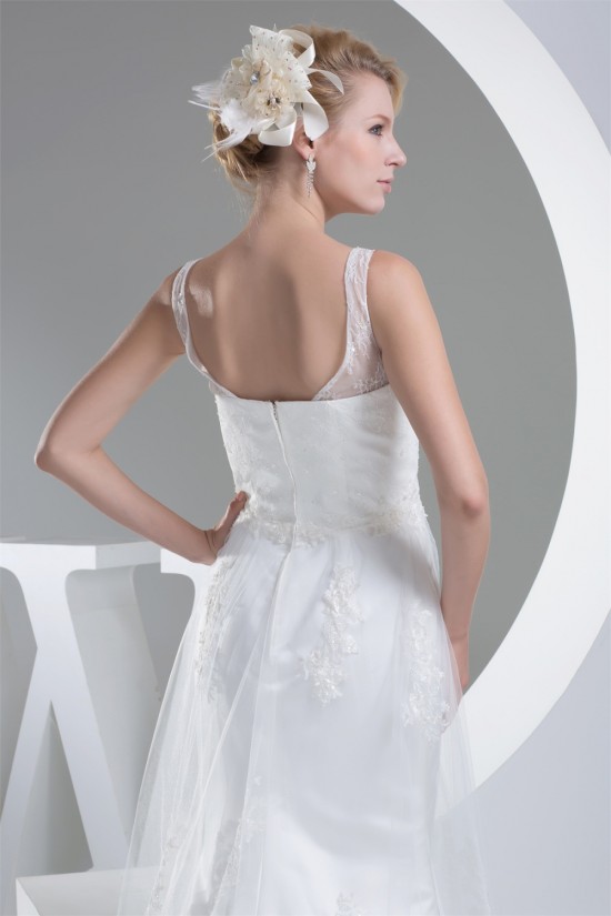 Straps Sleeveless Satin Lace Fine Netting Wedding Dresses 2030465 Straps Sleeveless Satin Lace Fine Netting Wedding Dresses 2030465
