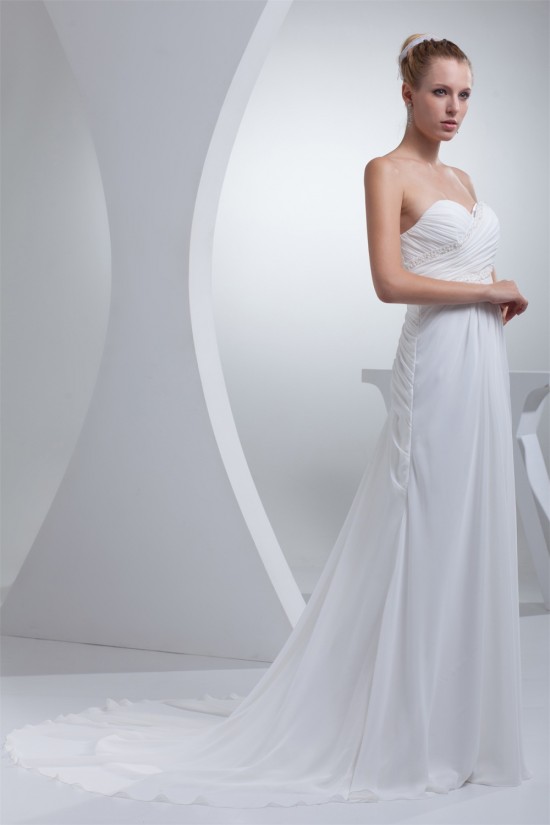 Sweetheart A-Line Chiffon Silk like Satin Best Wedding Dresses 2030468 Sweetheart A-Line Chiffon Silk like Satin Best Wedding Dresses 2030468