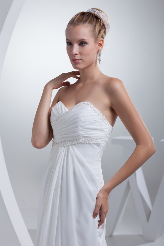 Sweetheart A-Line Chiffon Silk like Satin Best Wedding Dresses 2030468 Sweetheart A-Line Chiffon Silk like Satin Best Wedding Dresses 2030468