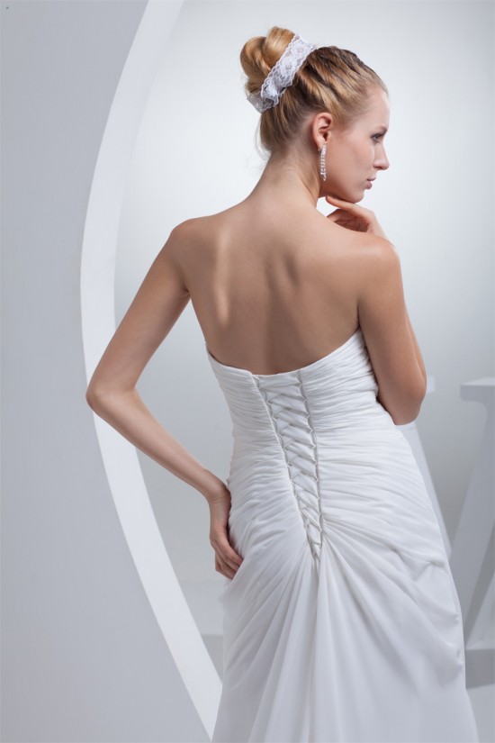 Sweetheart A-Line Chiffon Silk like Satin Best Wedding Dresses 2030468 Sweetheart A-Line Chiffon Silk like Satin Best Wedding Dresses 2030468