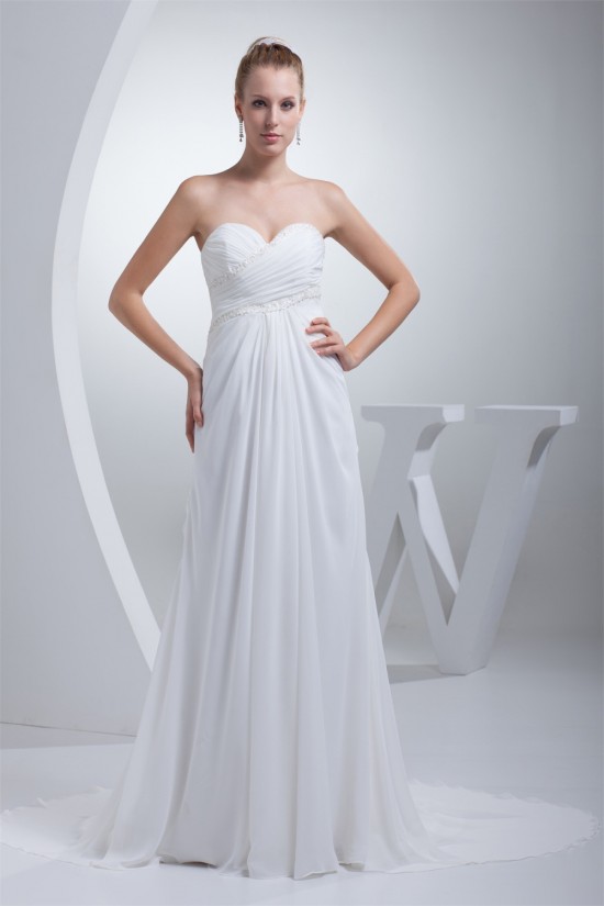 Sweetheart A-Line Chiffon Silk like Satin Best Wedding Dresses 2030468 Sweetheart A-Line Chiffon Silk like Satin Best Wedding Dresses 2030468
