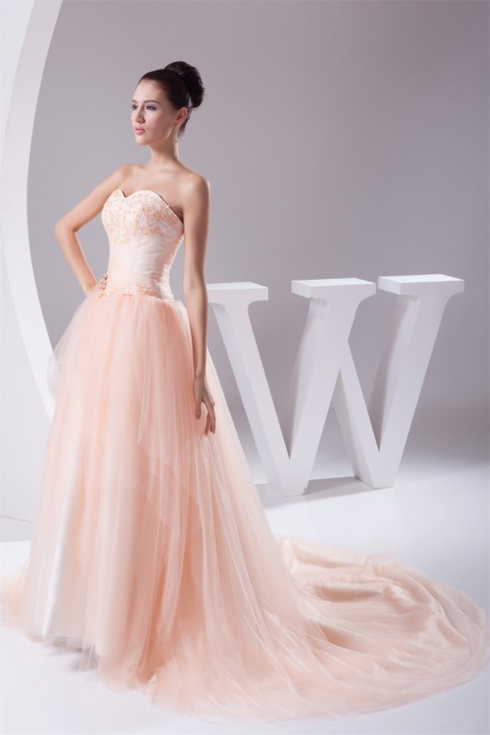 Sweetheart A-Line Satin Fine Netting Sleeveless New Arrival Wedding Dresses 2030470 Sweetheart A-Line Satin Fine Netting Sleeveless New Arrival Wedding Dresses 2030470