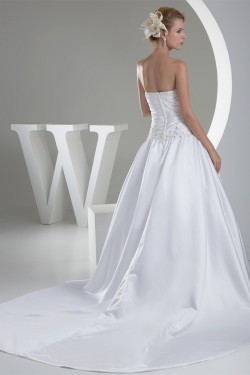 Sweetheart A-Line Sleeveless Satin New Arrival Wedding Dresses 2030472