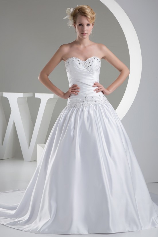 Sweetheart A-Line Sleeveless Satin New Arrival Wedding Dresses 2030472 Sweetheart A-Line Sleeveless Satin New Arrival Wedding Dresses 2030472