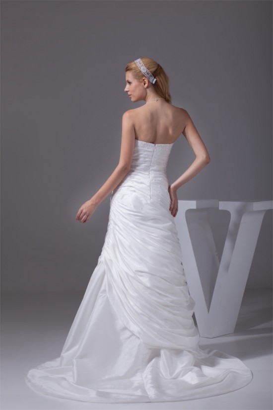 Sweetheart A-Line Sleeveless Taffeta New Arrival Wedding Dresses 2030473 Sweetheart A-Line Sleeveless Taffeta New Arrival Wedding Dresses 2030473