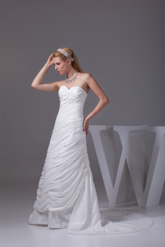 Sweetheart A-Line Sleeveless Taffeta New Arrival Wedding Dresses 2030473 Sweetheart A-Line Sleeveless Taffeta New Arrival Wedding Dresses 2030473