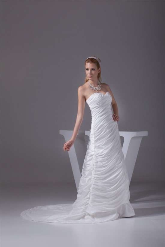 Sweetheart A-Line Sleeveless Taffeta New Arrival Wedding Dresses 2030473 Sweetheart A-Line Sleeveless Taffeta New Arrival Wedding Dresses 2030473
