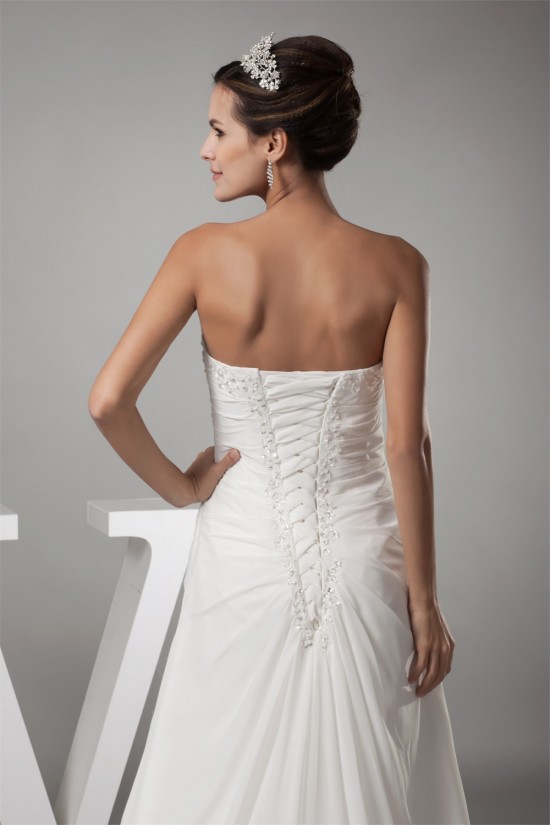 Sweetheart Chiffon Silk like Satin A-Line Best Wedding Dresses 2030476 Sweetheart Chiffon Silk like Satin A-Line Best Wedding Dresses 2030476