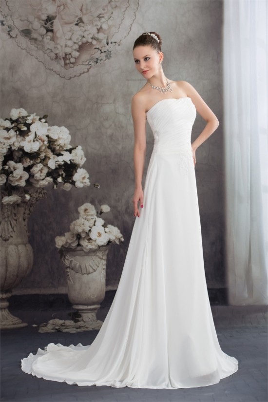 Sweetheart Chiffon Silk like Satin Fine Netting Wedding Dresses 2030478 Sweetheart Chiffon Silk like Satin Fine Netting Wedding Dresses 2030478