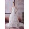 A-Line Sweetheart Sleeveless Satin Organza Best Wedding Dresses 2030479