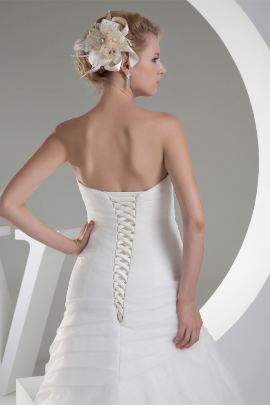 Sweetheart Organza Sleeveless A-Line New Arrival Wedding Dresses 2030480
