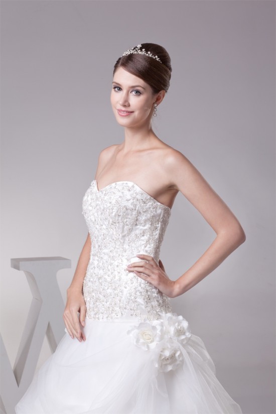 Sweetheart Princess Satin Fine Netting Lace Sleeveless New Arrival Wedding Dresses 2030482 Sweetheart Princess Satin Fine Netting Lace Sleeveless New Arrival Wedding Dresses 2030482