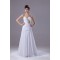Sweetheart Sleeveless A-Line Chiffon Silk like Satin Best Wedding Dresses 2030487