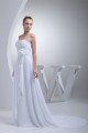 Sweetheart Sleeveless Chiffon Silk like Satin Sweet Lace Wedding Dresses 2030488