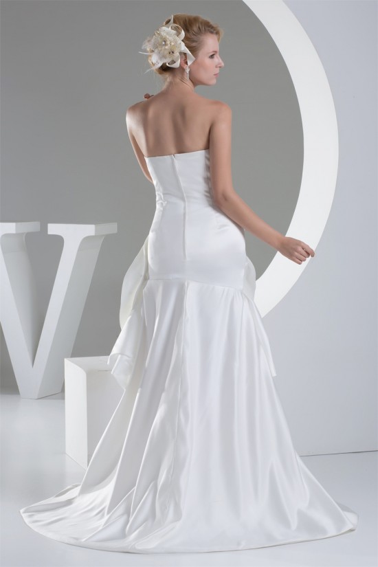 Sweetheart Sleeveless Satin Mermaid/Trumpet Beaded Little White Dresses 2030490 Sweetheart Sleeveless Satin Mermaid/Trumpet Beaded Little White Dresses 2030490