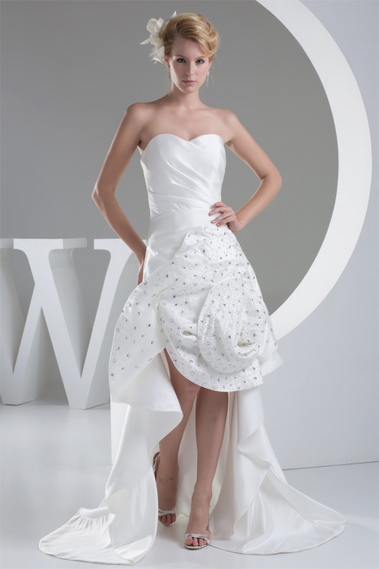 Sweetheart Sleeveless Satin Mermaid/Trumpet Beaded Little White Dresses 2030490 Sweetheart Sleeveless Satin Mermaid/Trumpet Beaded Little White Dresses 2030490