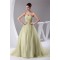 Sweetheart Sleeveless Silk like Satin Fine Netting Wedding Dresses 2030491