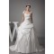 Taffeta Fine Netting Square Short Sleeve Lace Wedding Dresses 2030493