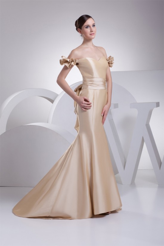 Taffeta Mermaid/Trumpet Off-the-Shoulder Most Beautiful Wedding Dresses 2030494 Taffeta Mermaid/Trumpet Off-the-Shoulder Most Beautiful Wedding Dresses 2030494