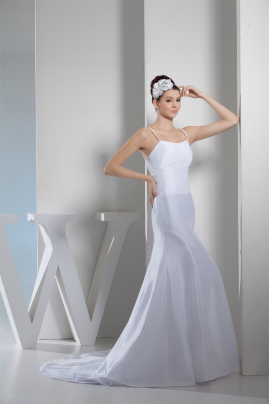 Taffeta Mermaid/Trumpet Sleeveless Spaghetti Straps Sweet Wedding Dresses 2030495 Taffeta Mermaid/Trumpet Sleeveless Spaghetti Straps Sweet Wedding Dresses 2030495