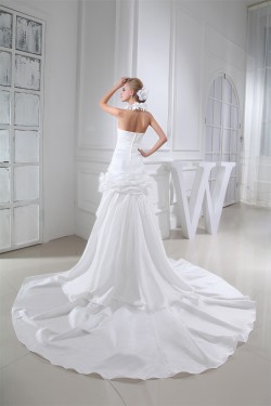 Taffeta Netting Sheath/Column Sleeveless Sweet Wedding Dresses 2030496