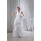 Taffeta Netting Sheath/Column Sleeveless Sweet Wedding Dresses 2030496
