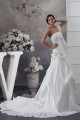 Taffeta Strapless Sleeveless A-Line Chapel Train Wedding Dresses 2030500