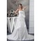 Taffeta Strapless Sleeveless A-Line Chapel Train Wedding Dresses 2030500