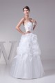 Ball Gown Taffeta Tulle Lace Fine Netting Sleeveless Princess Wedding Dresses 2030501