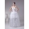 Ball Gown Taffeta Tulle Lace Fine Netting Sleeveless Princess Wedding Dresses 2030501
