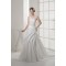 A-Line Sleeveless Scoop Lace Taffeta Best Wedding Dresses 2030502