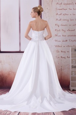 A-Line Strapless Satin Sleeveless New Arrival Wedding Dresses 2030503