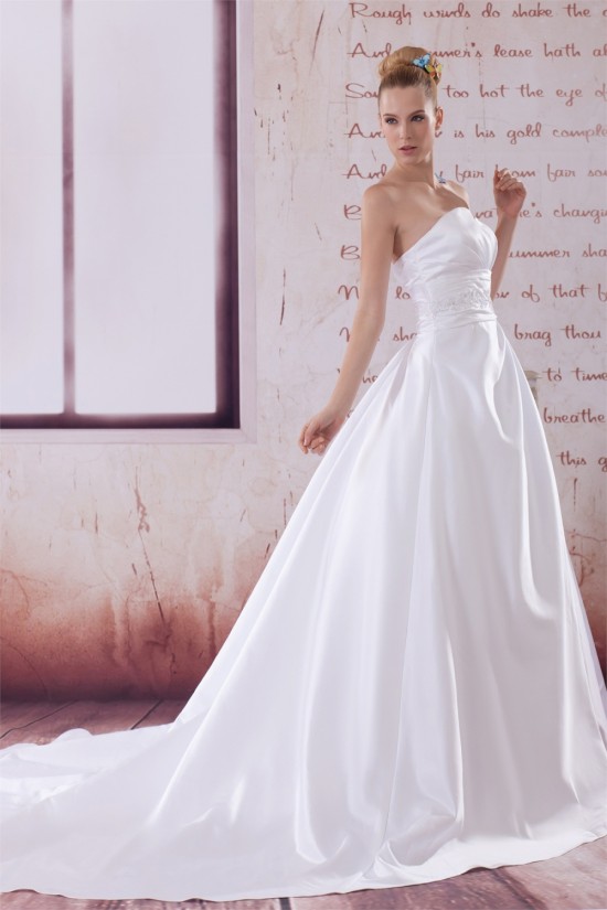 A-Line Strapless Satin Sleeveless New Arrival Wedding Dresses 2030503 A-Line Strapless Satin Sleeveless New Arrival Wedding Dresses 2030503