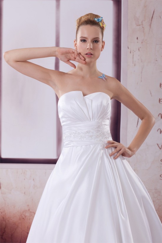 A-Line Strapless Satin Sleeveless New Arrival Wedding Dresses 2030503 A-Line Strapless Satin Sleeveless New Arrival Wedding Dresses 2030503