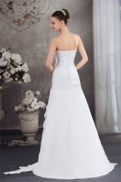 Sleeveless Satin A-Line Sweetheart Best Wedding Dresses 2030505
