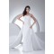 V-Neck A-Line Sleeveless Chiffon Silk like Satin Most Beautiful Wedding Dresses 2030509