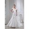 V-Neck Mermaid/Trumpet Sleeveless Satin Lace Organza Wedding Dresses 2030511
