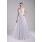 A-Line V-Neck Sleeveless Chiffon Beaded Most Beautiful Wedding Dresses 2030513